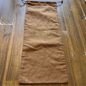 Gucci Brown Drawstring Dust Bag Logo Cover Sleeve Protective Case